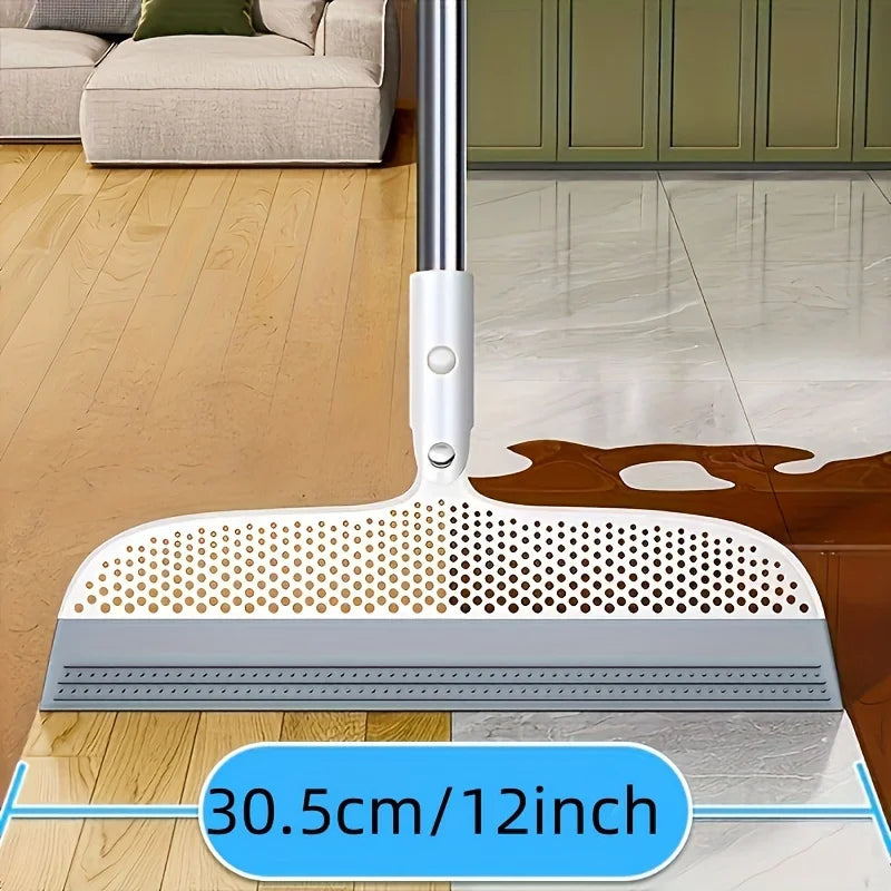 Magic Broom with Detachable Head & Double-Sided Silicone Scraper