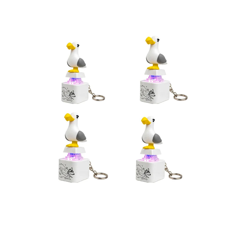Rechargeable Interactive Sound Keychain - Playful Seagull Call