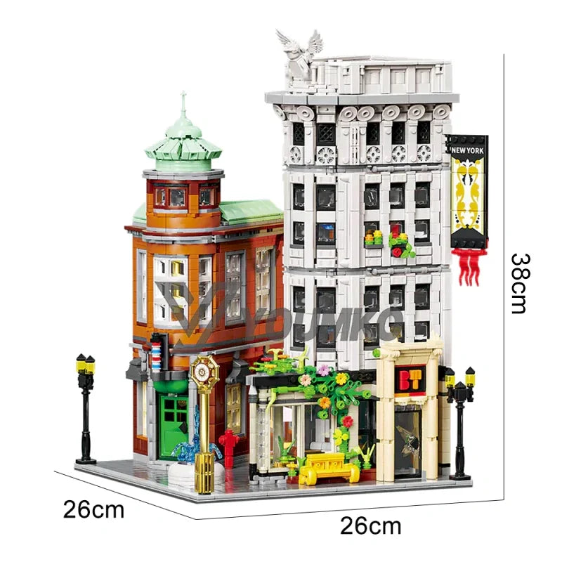 4500PCS Modular Flatiron Building Model - Urban Architecture Blocks Toy