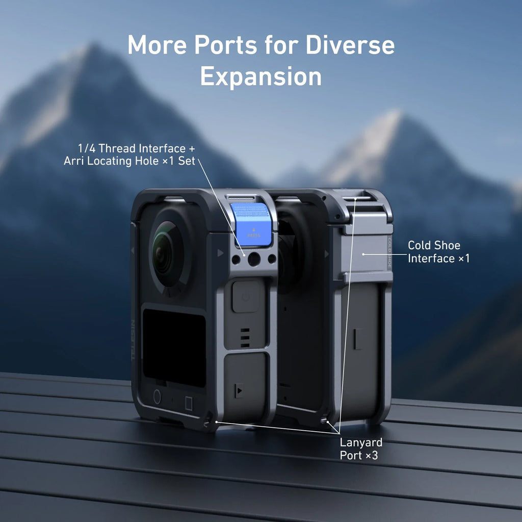 TELESIN Aluminum Alloy Cage for DJI OSMO 360 - Ultimate Protection