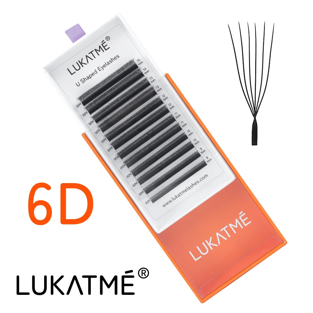 LUKATME 8PC Premade YY W Shape Curl Eyelash Extensions Mix Style