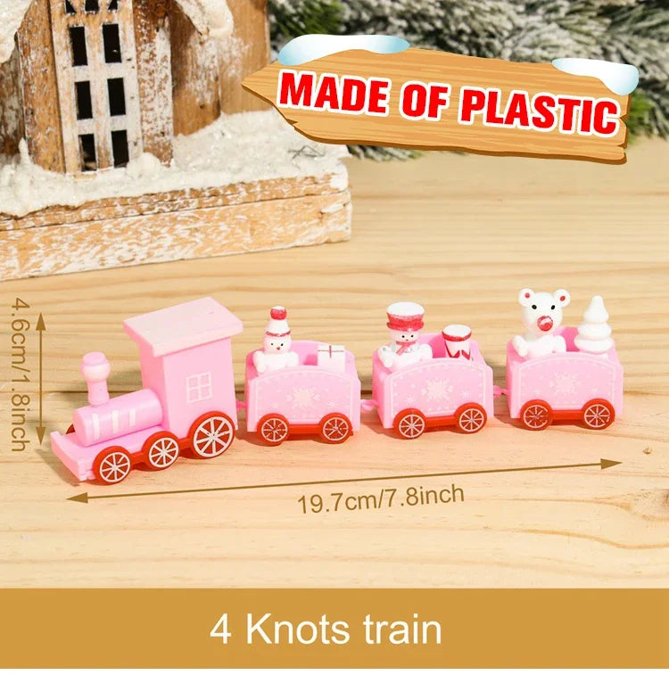 Charming Wooden Christmas Train Ornament for Festive Home Decor