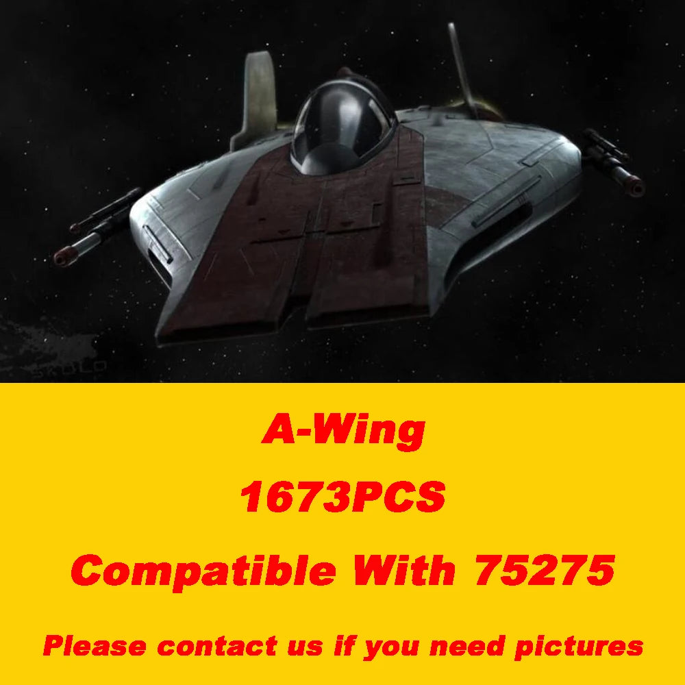 JIMITU A Wing Starfighter Building Blocks - 1673 PCS Model Kit