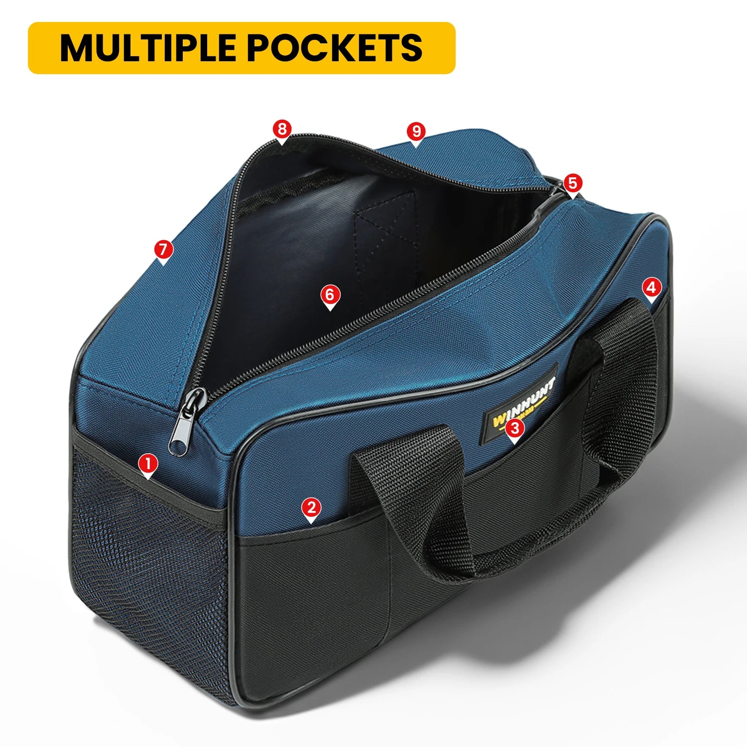 WINHUNT Heavy Duty Tool Bag Organizer - 14" Wide Mouth Tote