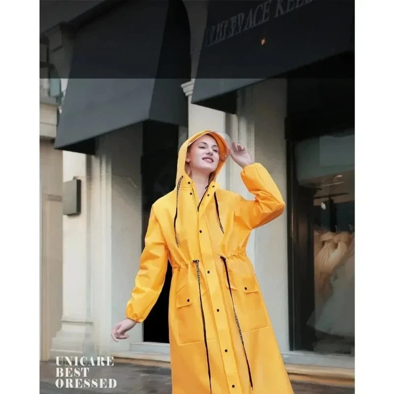 Unisex Waterproof Long Raincoat Poncho for Cycling & Outdoor Activities