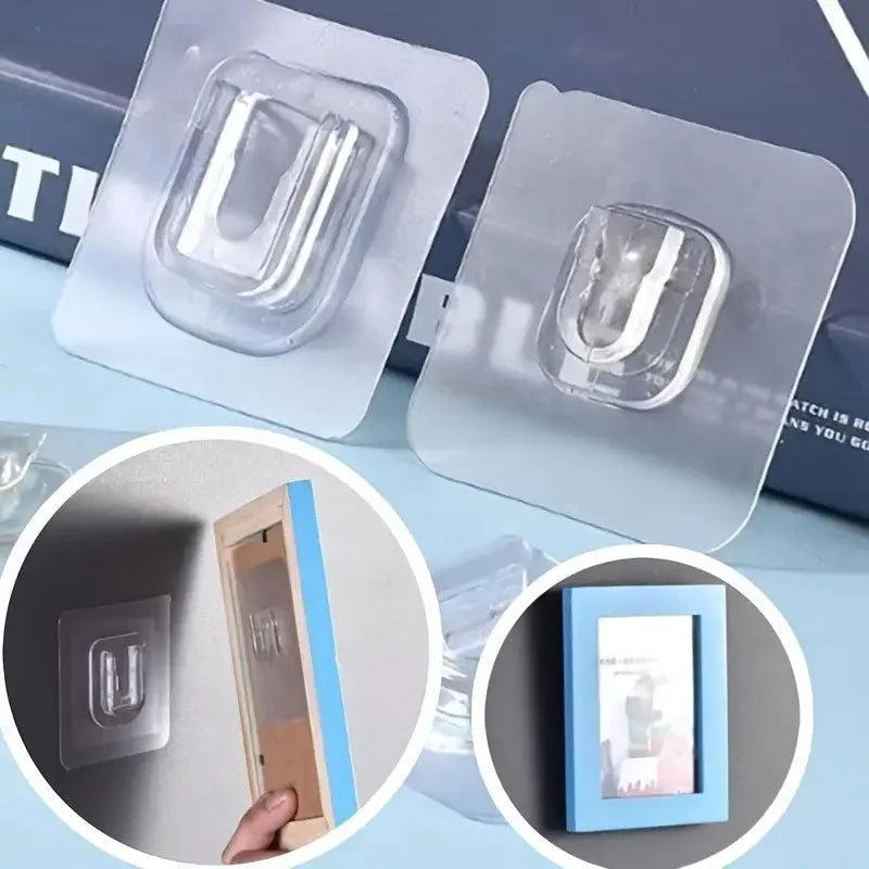 10 Pairs Waterproof Adhesive Hooks – Damage-Free Wall Storage Solution