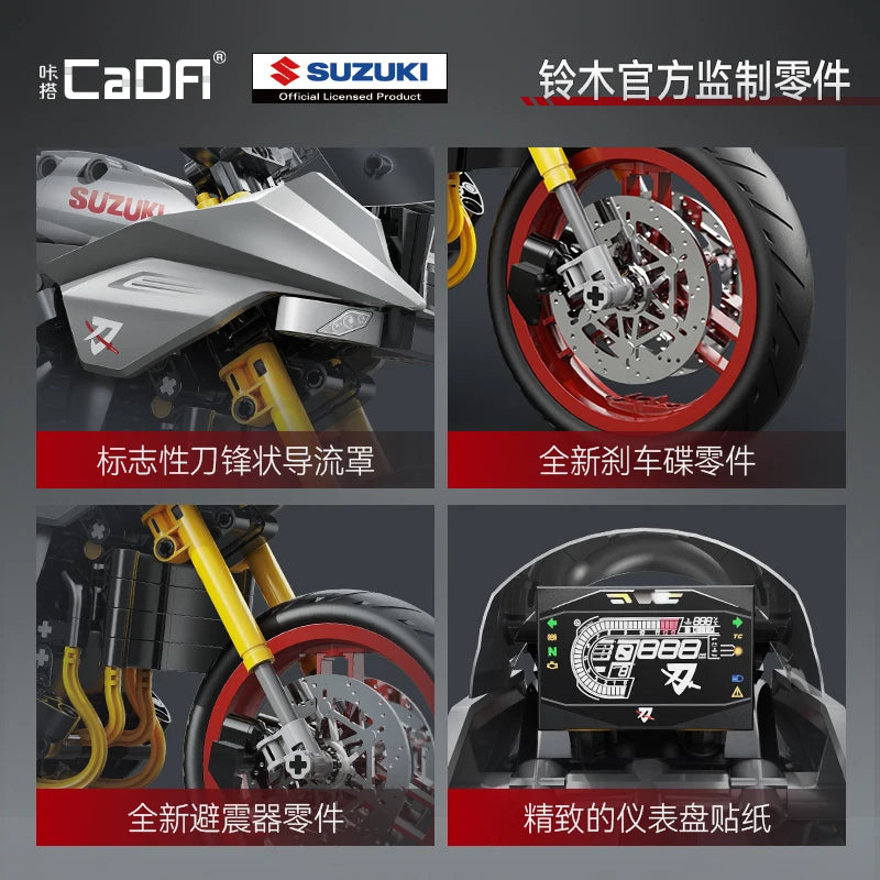 Cada 1104Pcs Suzuki KATANA Motorcycle Building Blocks for Kids