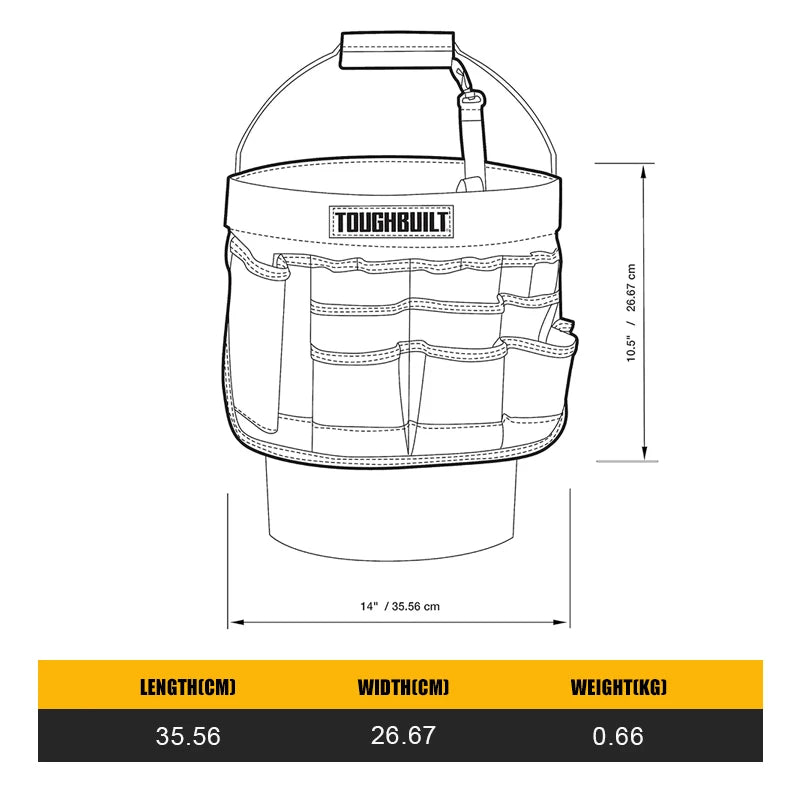 TOUGHBUILT TB-85 Bucket Organizer | Durable Tool Storage Solution