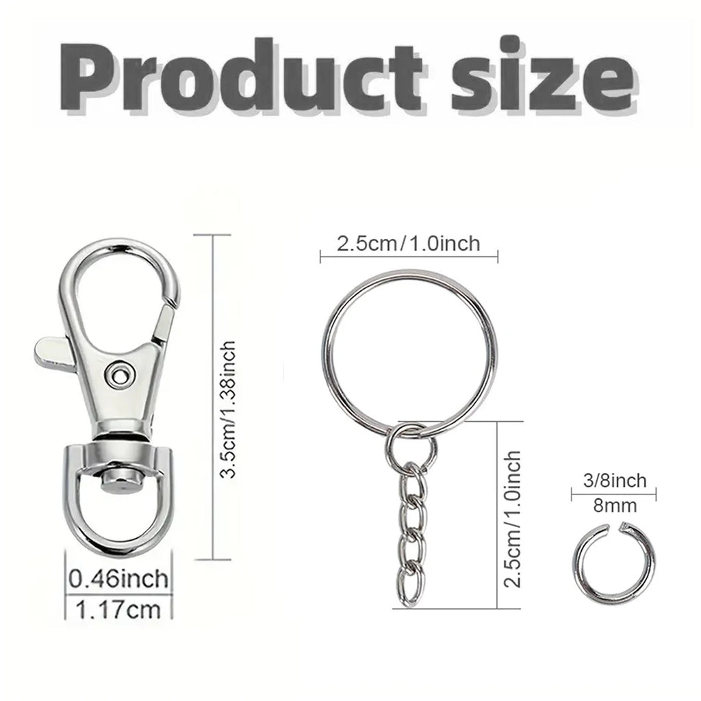 Zinc Alloy Keychains with Lobster Clasp for DIY Crafts & Bag Accessories