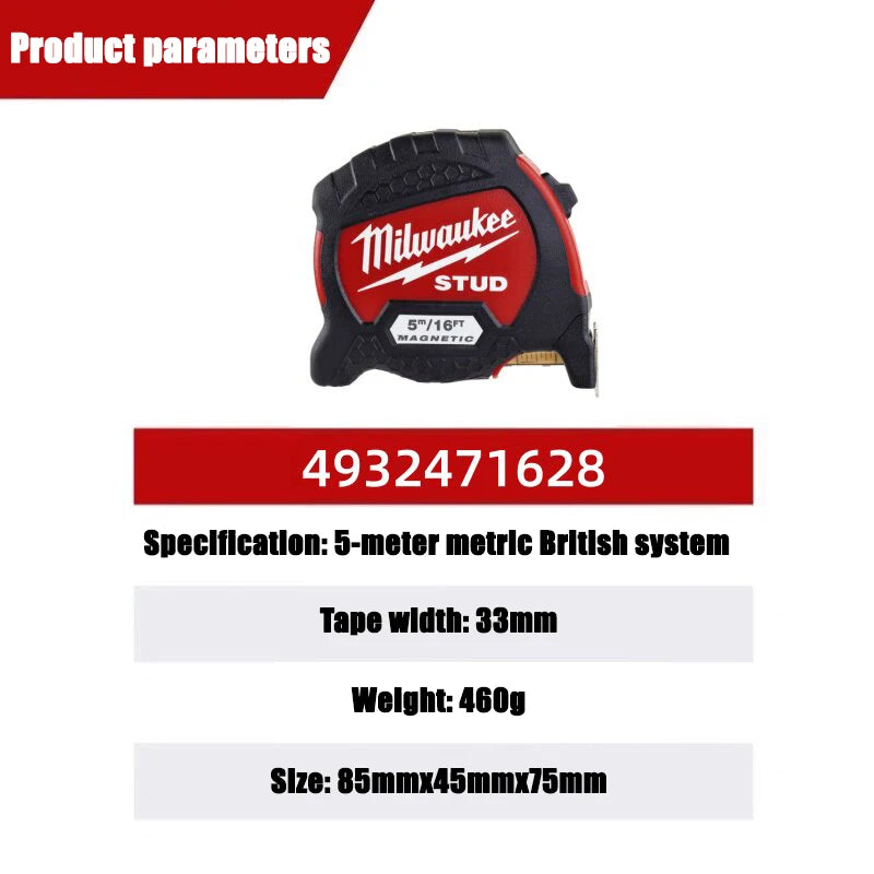Milwaukee Self-Locking 16ft/26ft Magnetic Tape Measure - Durable & Accurate