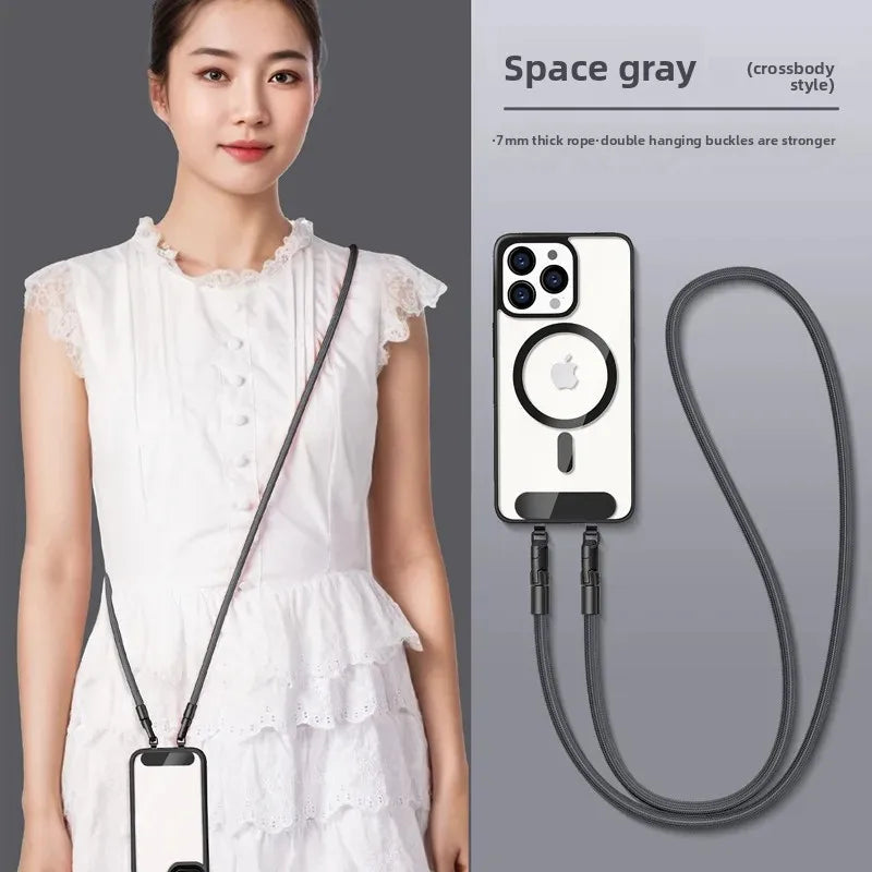 Adjustable Crossbody Phone Case Lanyard with Double Buckle - Multi-functional!