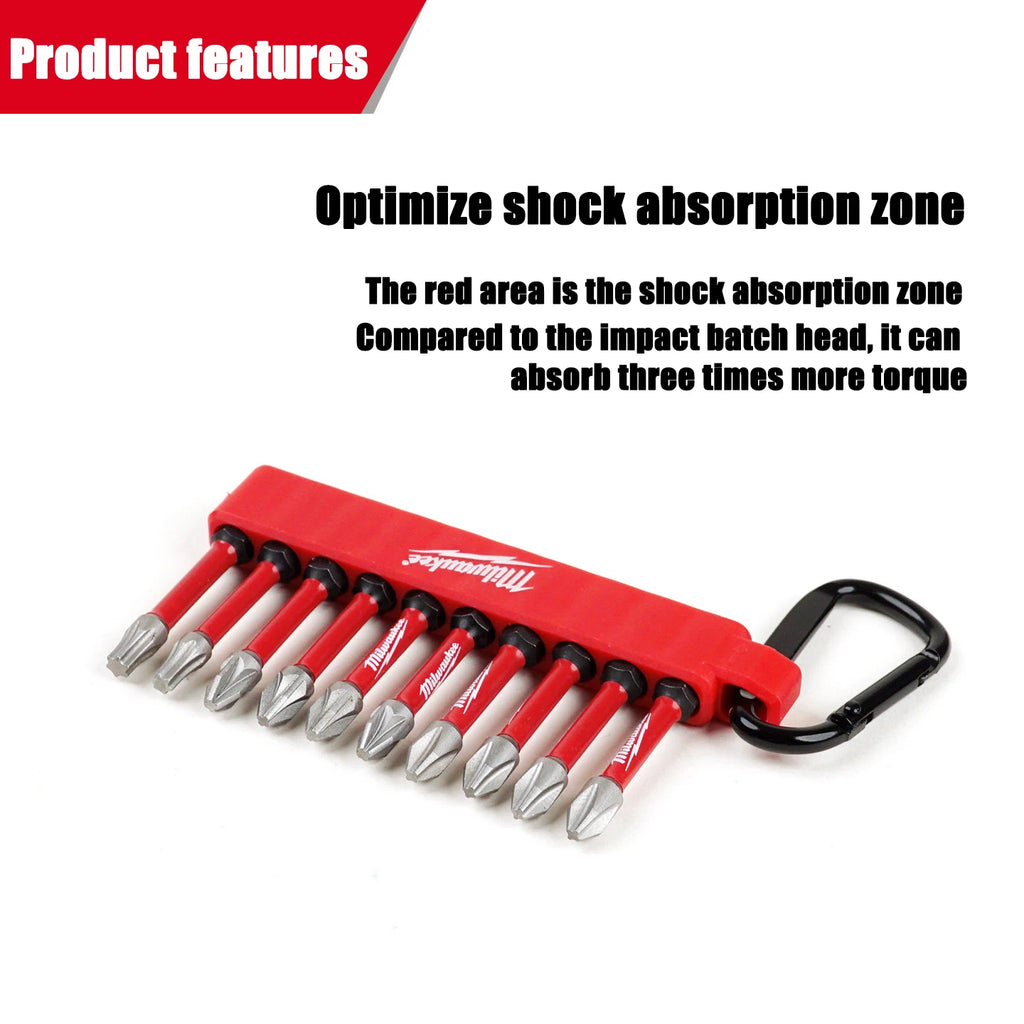 Milwaukee 10-Piece Shockwave Screwdriver Bit Set - Durable & Reliable
