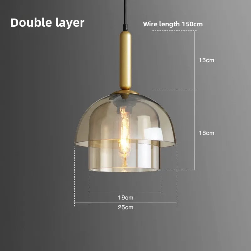 Elegant Vintage Glass Pendant Chandelier for Home & Restaurant Decor
