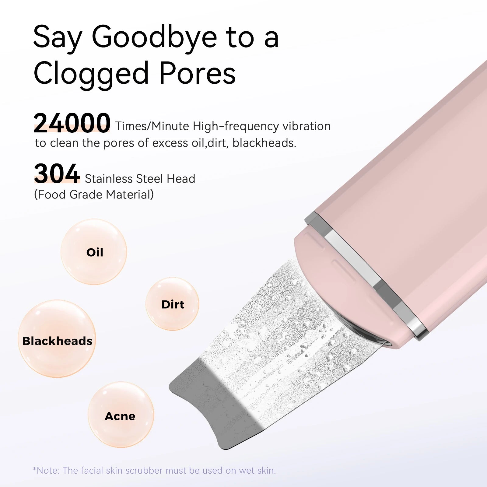 Anlan Ultrasonic Skin Scrubber - Deep Clean & Revitalize Your Face