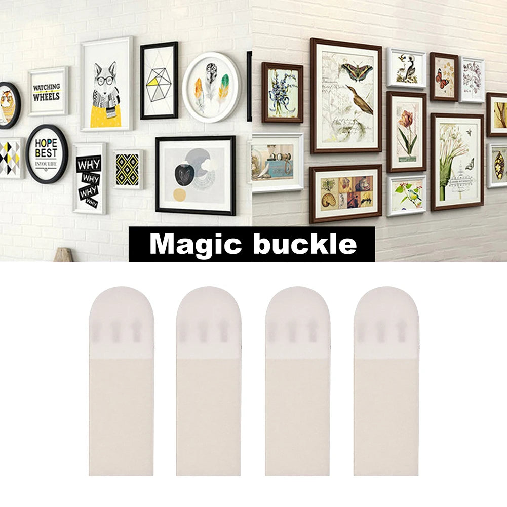 12 Pairs Heavy-Duty Photo Frame Stickers - Removable Wall Fasteners