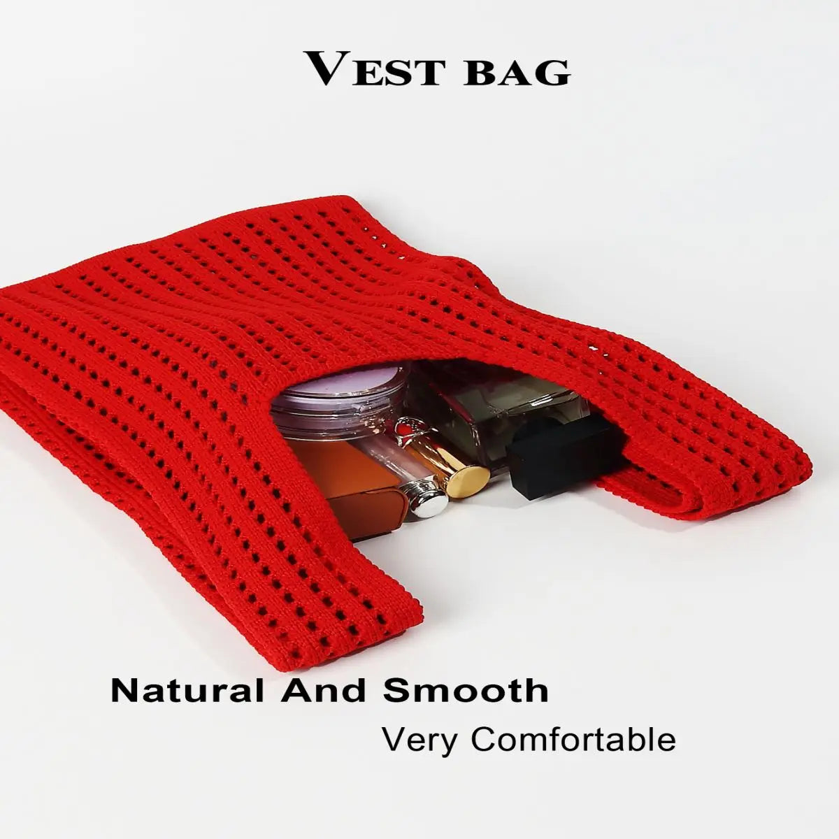 Handmade Colorful Knit Tote Bag for Women – Stylish & Casual