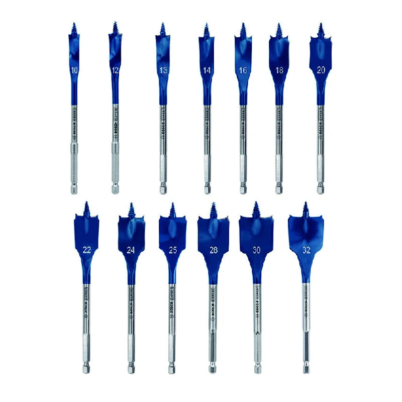 Bosch Triple Point Woodworking Flat Drill Bit Set - High Speed Steel 152mm