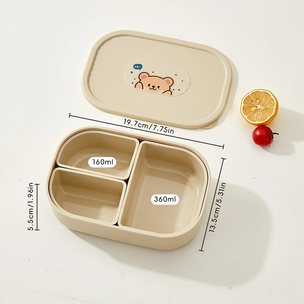 3-Compartment Food Storage Box for Fresh Keeping | Kitchen Organizer