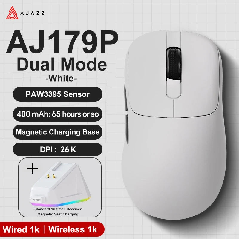 AJAZZ AJ179 V2 MAX 42000 DPI Ergonomic Wireless Gaming Mouse