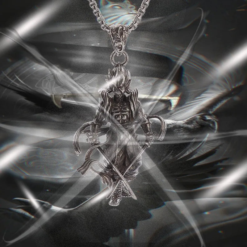 Retro Punk Wukong Pendant Necklace - Unisex Vintage Fashion Jewelry