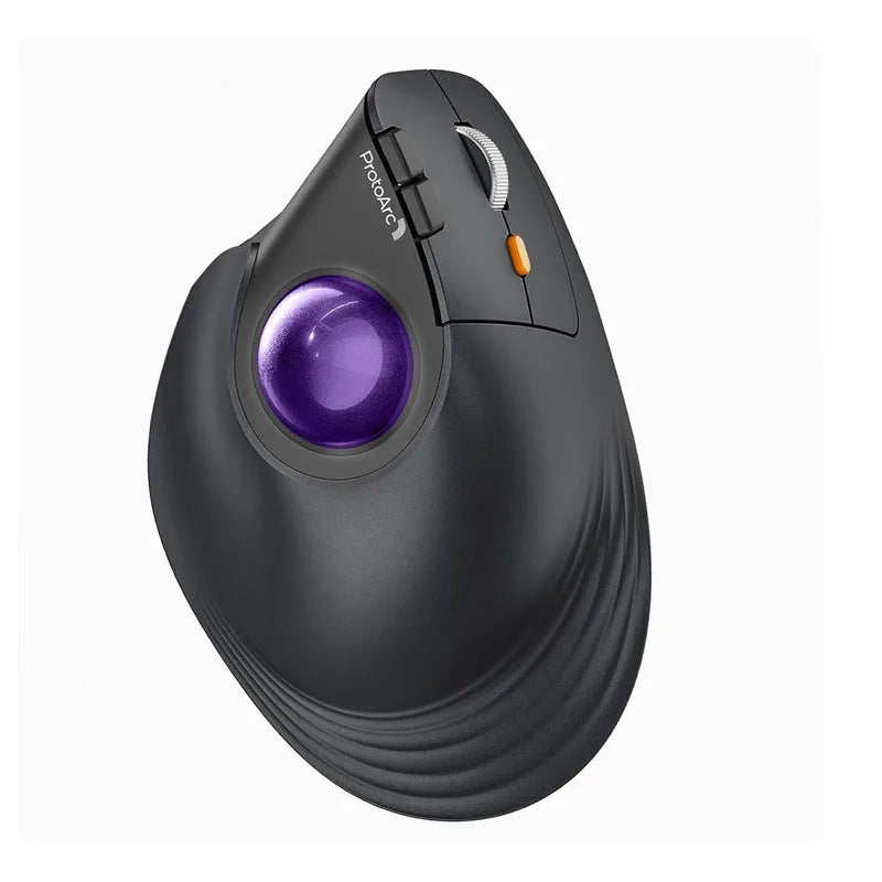 ProtoArc Ergonomic Vertical Trackball Mouse - Wireless & Rechargeable