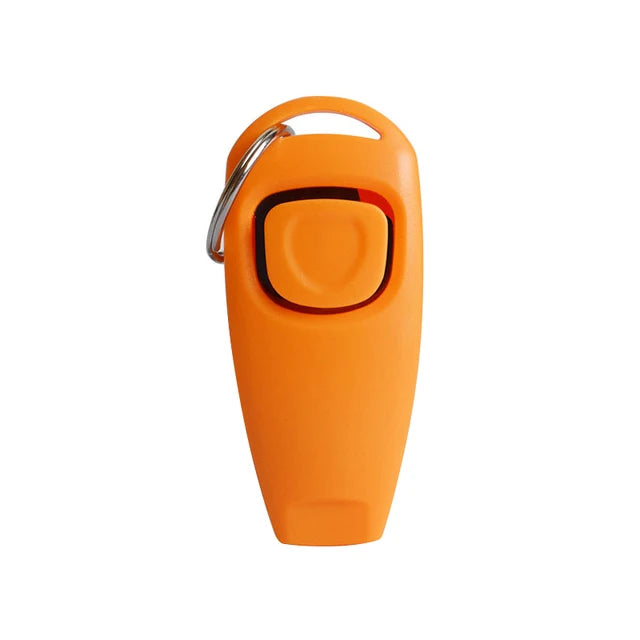 2-in-1 Dog Training Clicker & Whistle Aid Tool with Key Ring