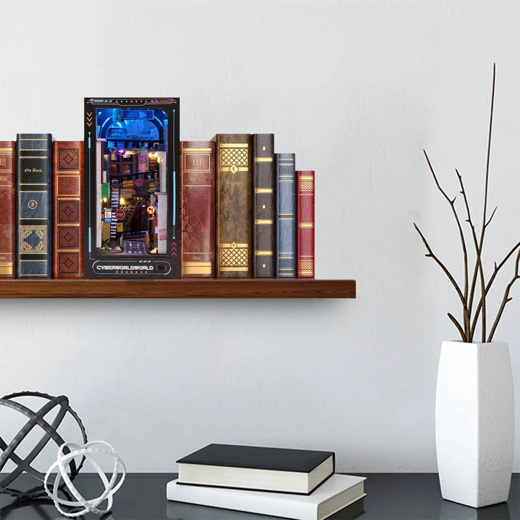 3D DIY Book Nook Kit - Wooden Puzzle with LED Lighting