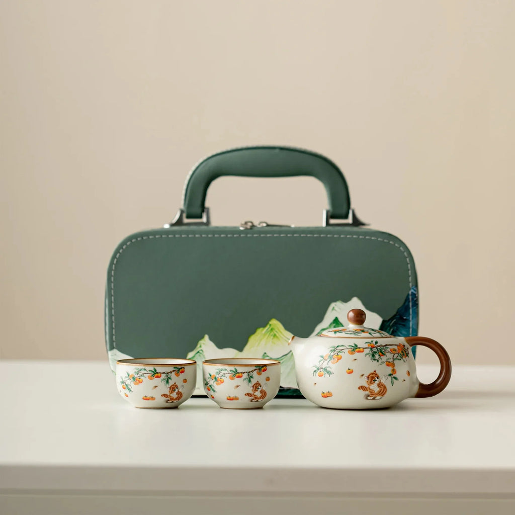 Elegant Portable Travel Tea Set - Anti-Scalding & Customizable