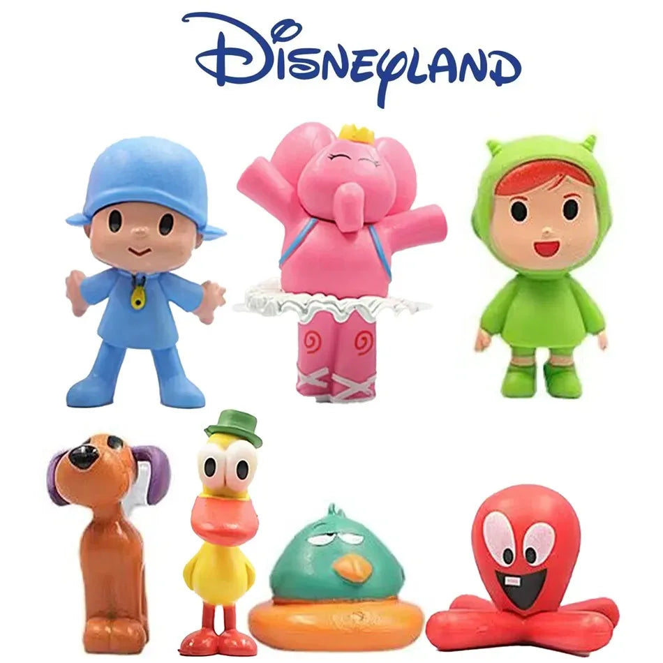7Pc Pocoyo Animal Toy Set - Cute PVC Cartoon Figures