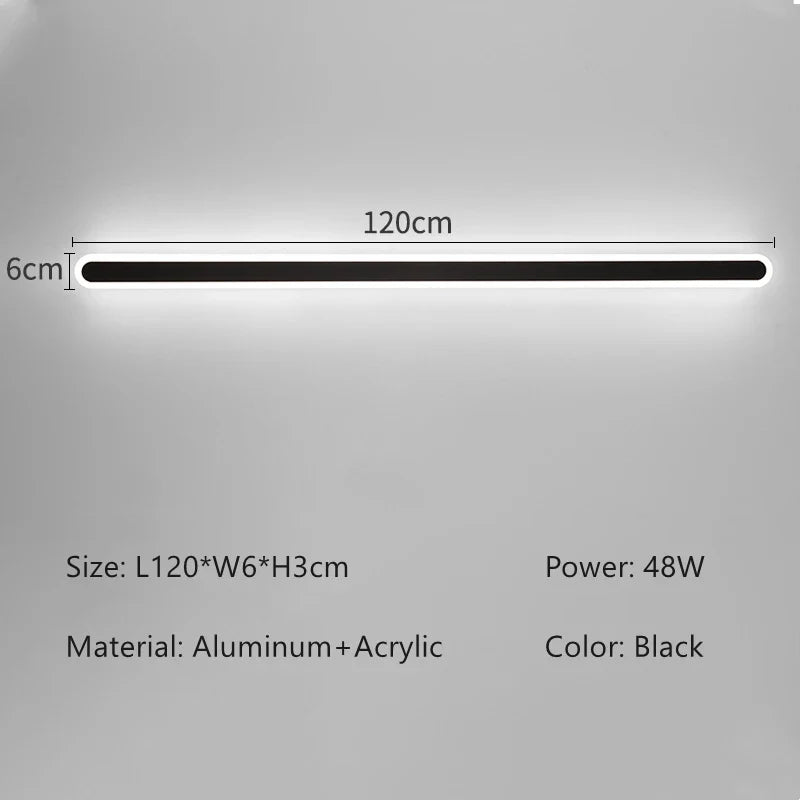 Smart LED Linear Wall Light - Dimmable & App Controlled Sconce