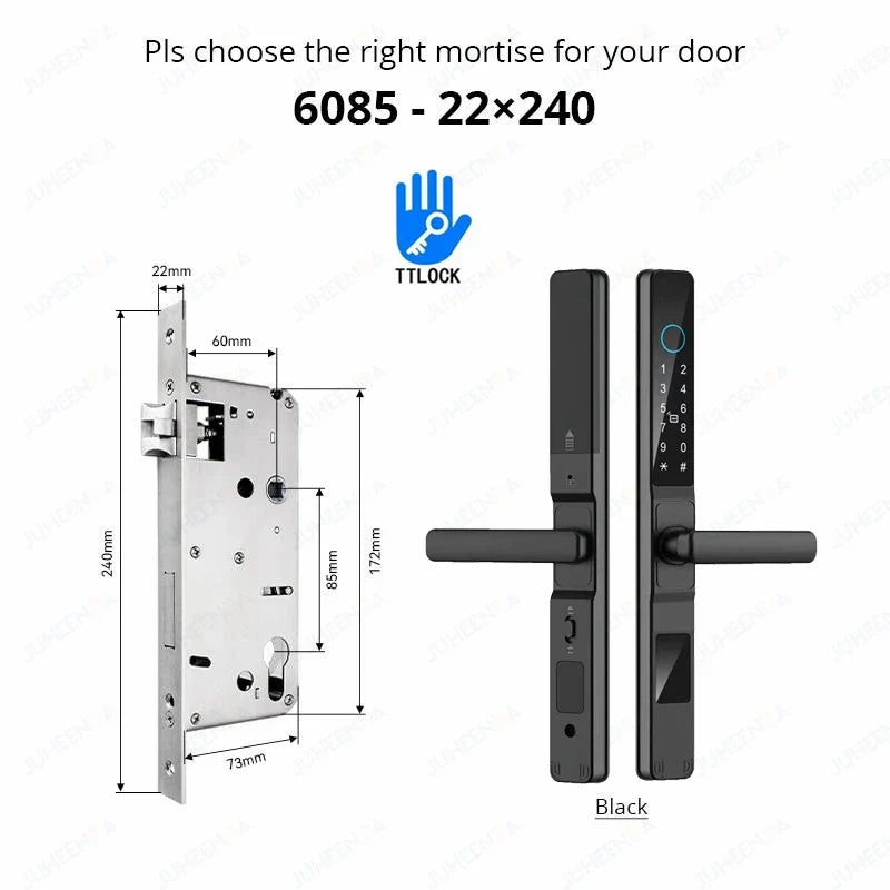 Smart Waterproof Sliding Door Lock with TTLock & Alexa Integration