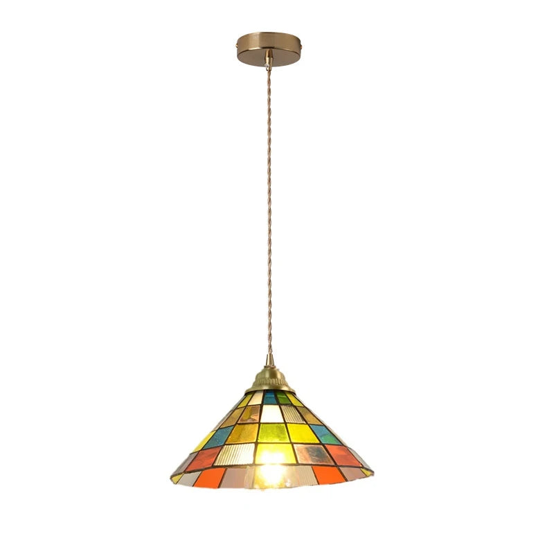 Retro Copper Pendant Light - Art Deco Ceiling Fixture for Home & Café