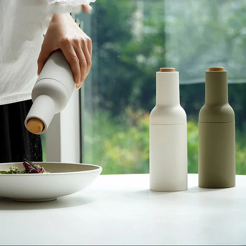 USB Rechargeable Electric Salt and Pepper Grinder Set - Automatic Mill