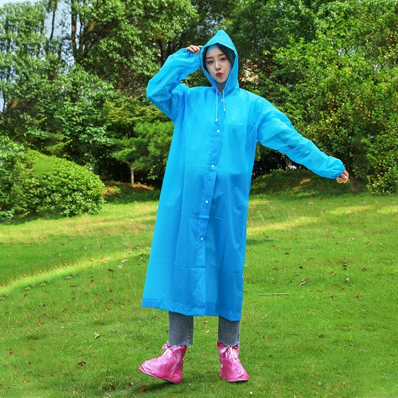 EVA Rain Suit Poncho - Waterproof & Windproof Travel Raincoat