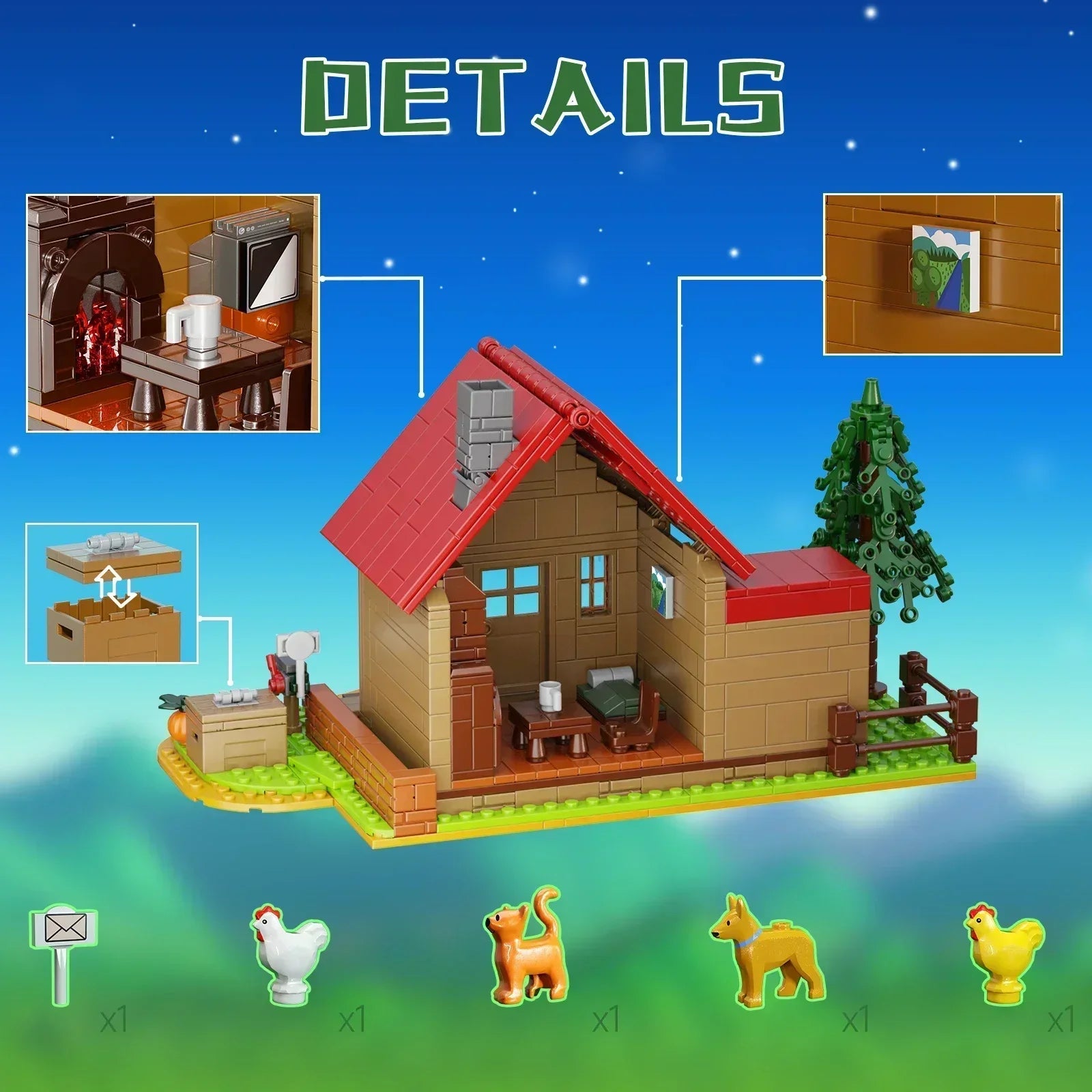 766PCS Creative Farm Building Blocks - Educational Toy for Kids