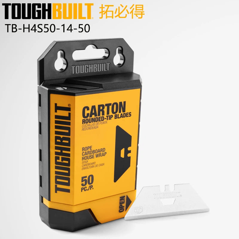 ToughBuilt 50-Pack Utility Trapezoidal Blades for Precision Cutting