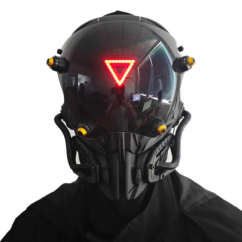 JAUPTO Red Triangle Glow Mask - Stand Out at Parties & Festivals