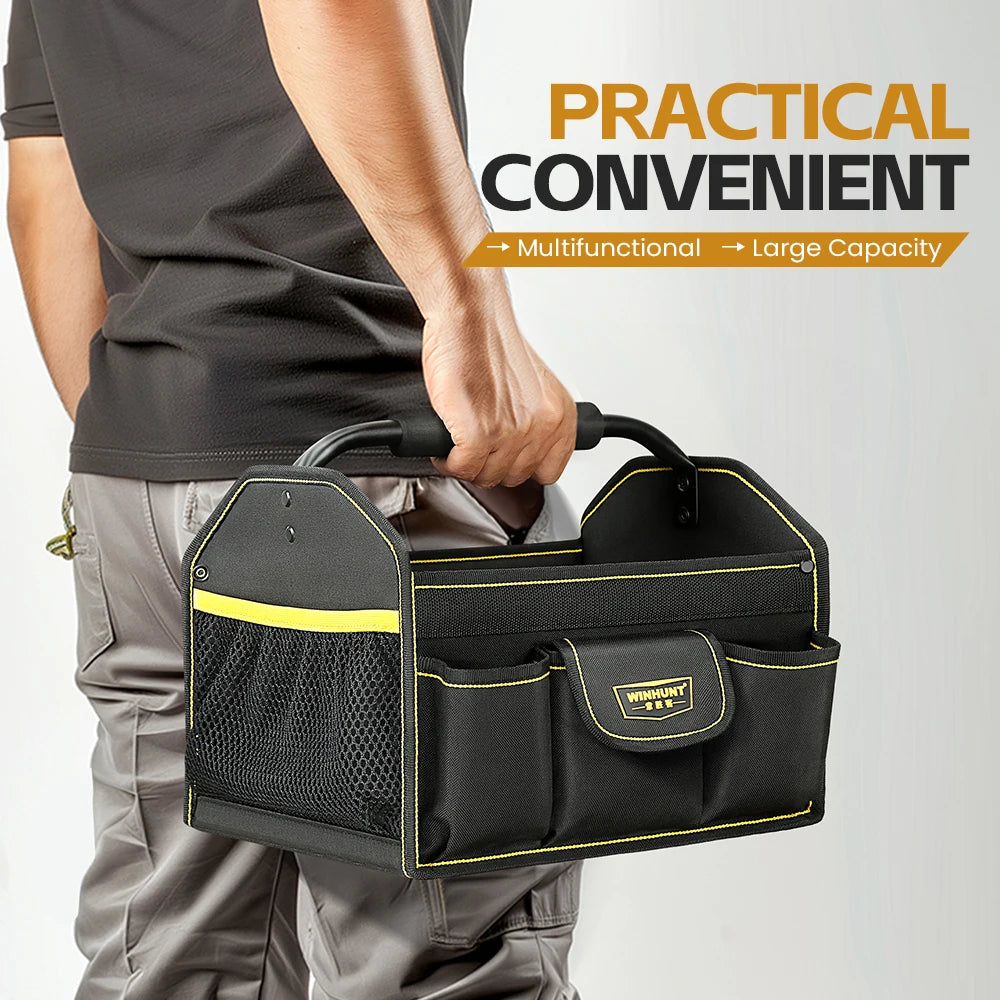 WINHUNT 10-Pocket Heavy Duty Tool Tote Bag for Ultimate Organization