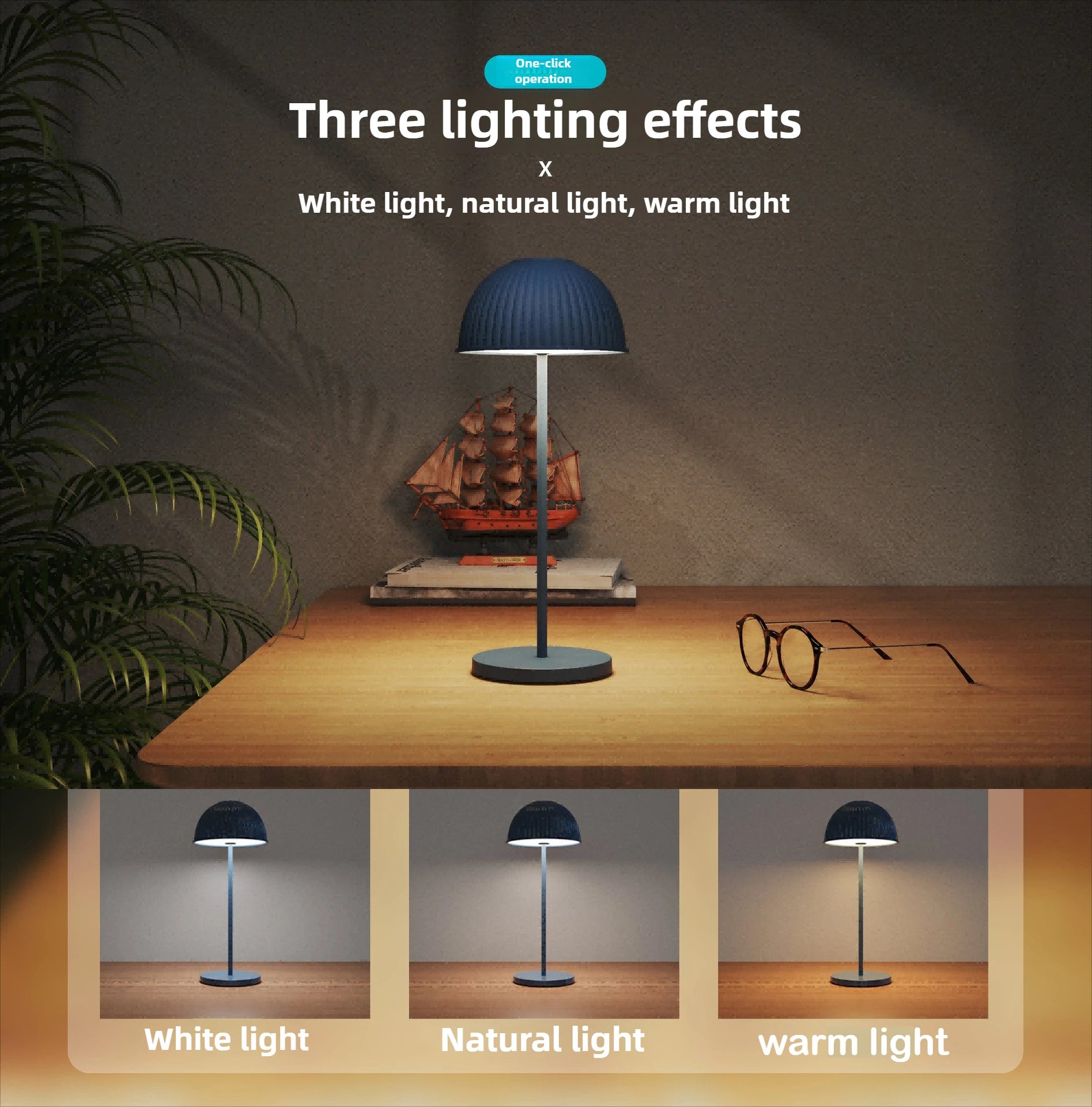 Portable Modern LED Table Lamp - Stylish Cordless Night Light