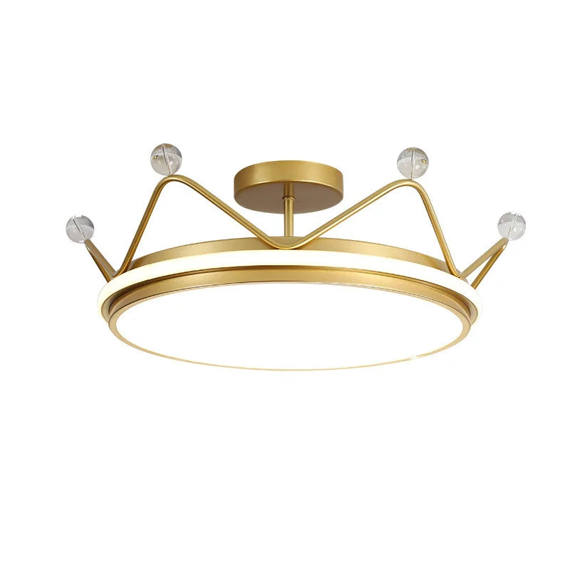 Nordic LED Ceiling Lamp - Modern Gold-Pink Design for Kids' Rooms