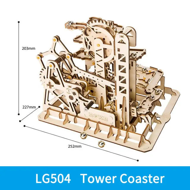 Robotime Marble Run DIY Waterwheel Wooden Model Assembly Kit