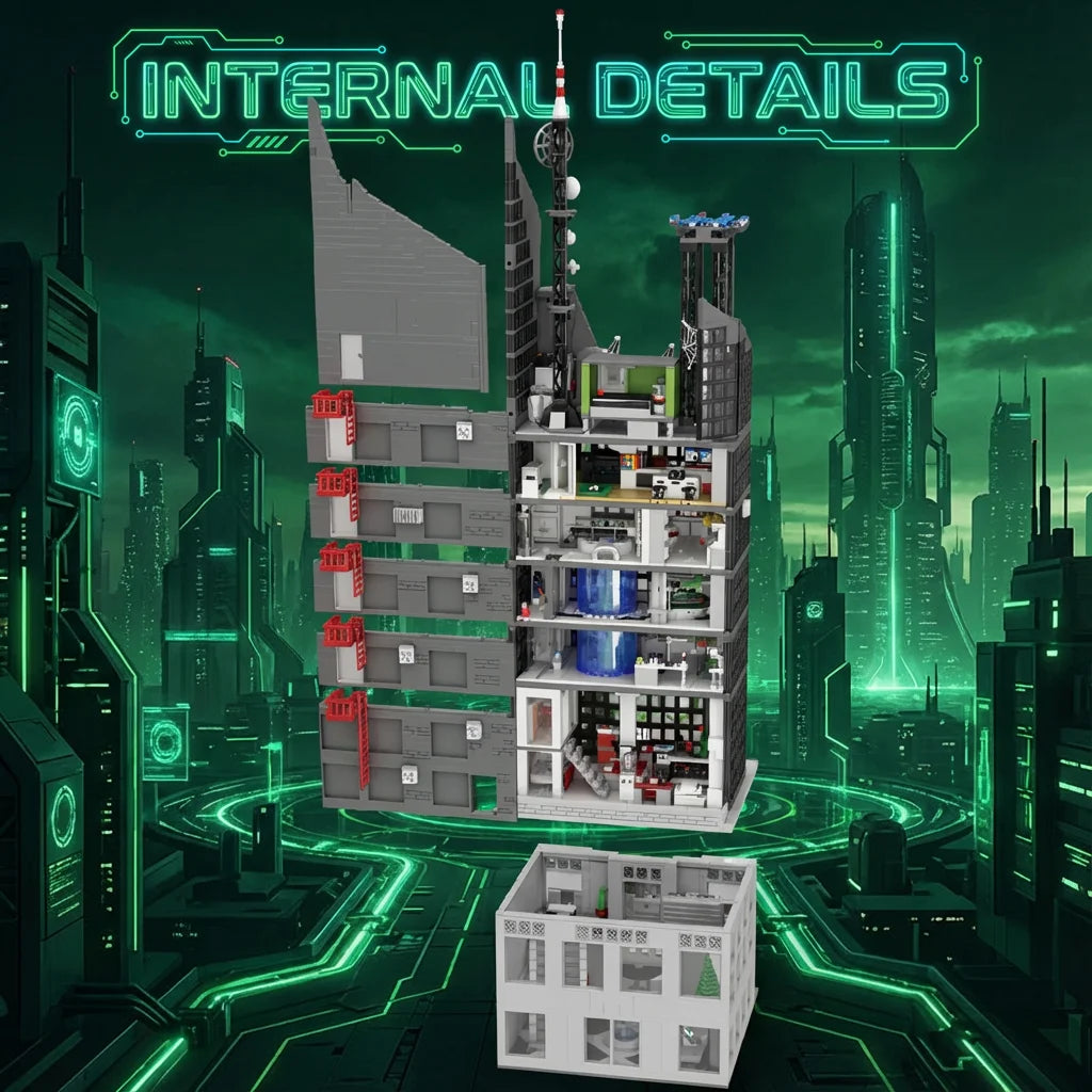 6375PCS Building Blocks Spider Hero Black Tower Model for Collectors