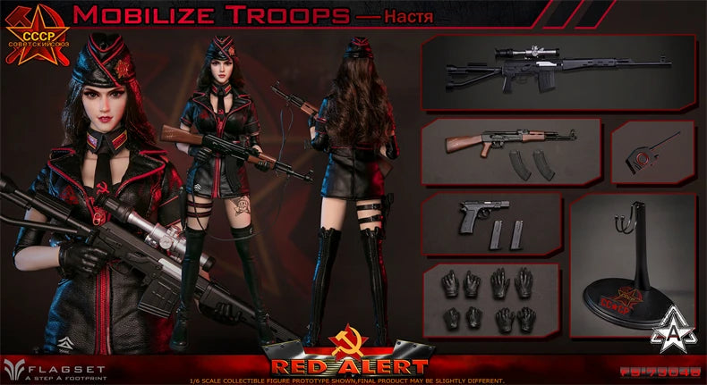 1/6 Scale Red Alert Female Soviet Sniper Action Figure - Stunning Detail
