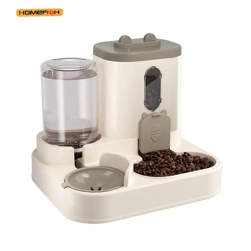 Automatic 2-in-1 Cat Feeder & Water Dispenser - Space-Saving Solution