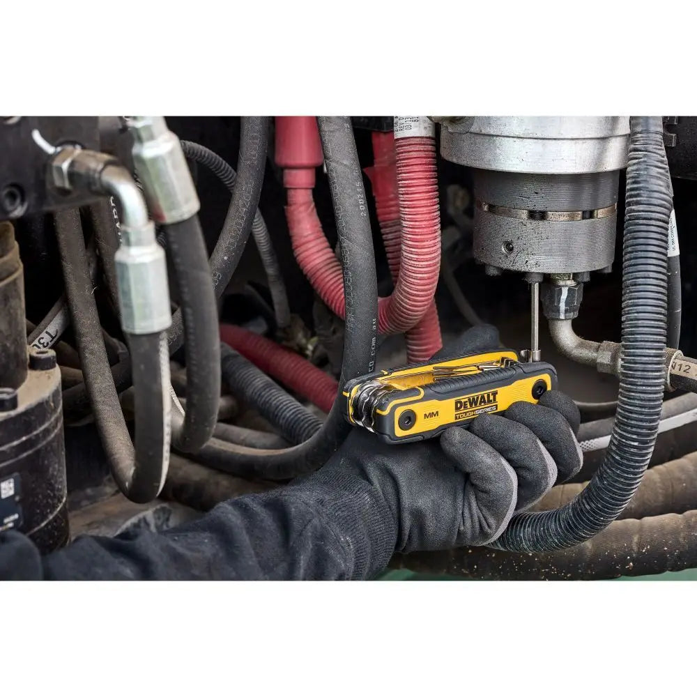 DEWALT TOUGHSERIES Metric Folding Hex Key Hand Tool - Durable & Reliable