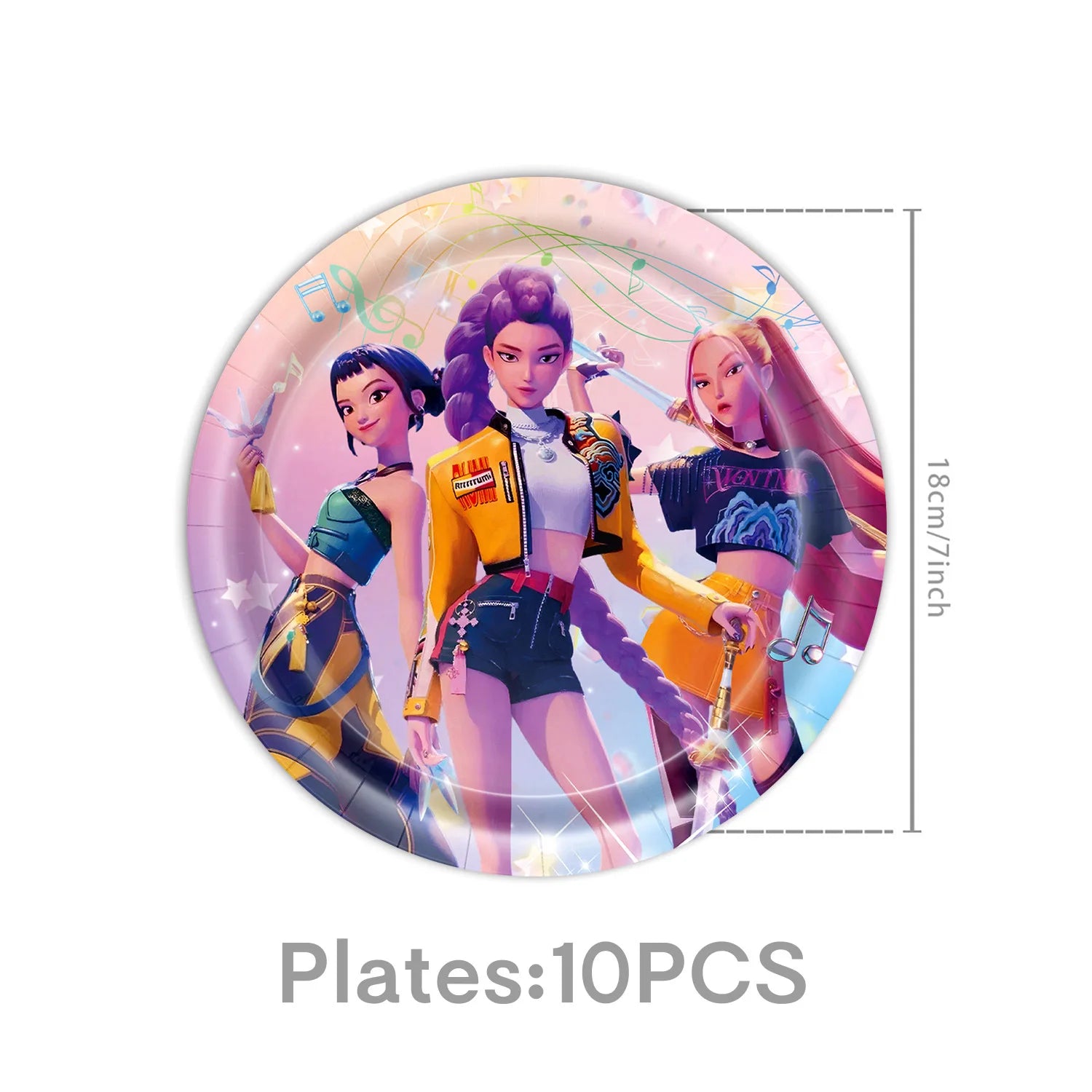 K-Pop Demon Hunters Birthday Party Supplies - Plates, Cups, Napkins & Decor