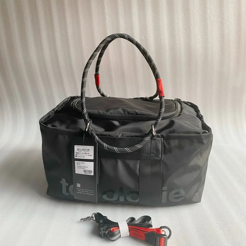 Elegant Water-Resistant Nylon Travel Duffle Bag for Short Trips