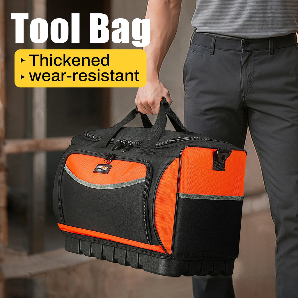 Heavy Duty Tool Bag Organizer with 18 Pockets & Adjustable Strap