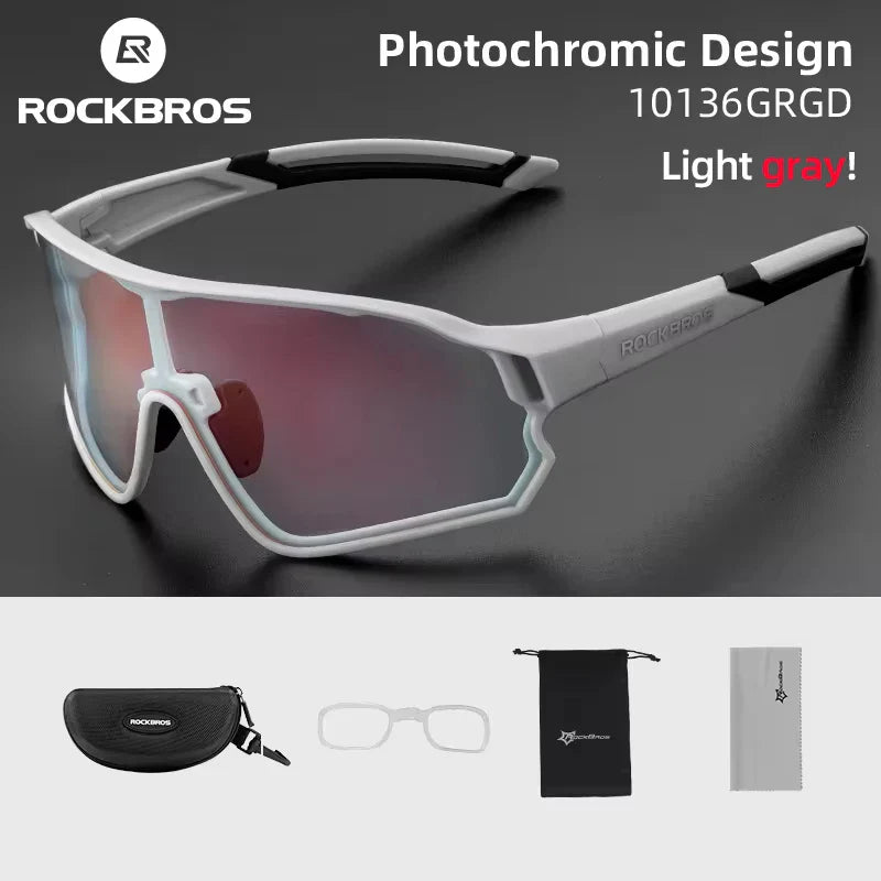 ROCKBROS Photochromic Cycling Glasses - UV400 Protection & Comfort