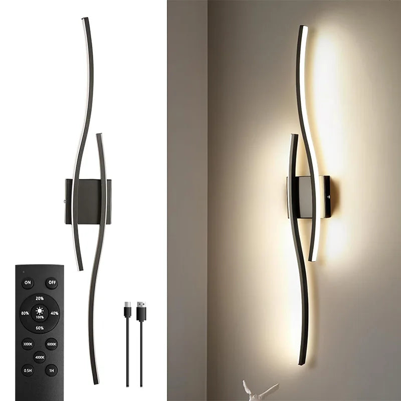 Minimalist Rechargeable Wall Light - Wireless LED Sconces for Home
